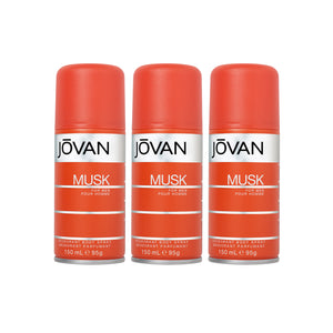 Jovan Musk Deodorant Body Spray 150ml (Pack of 3)