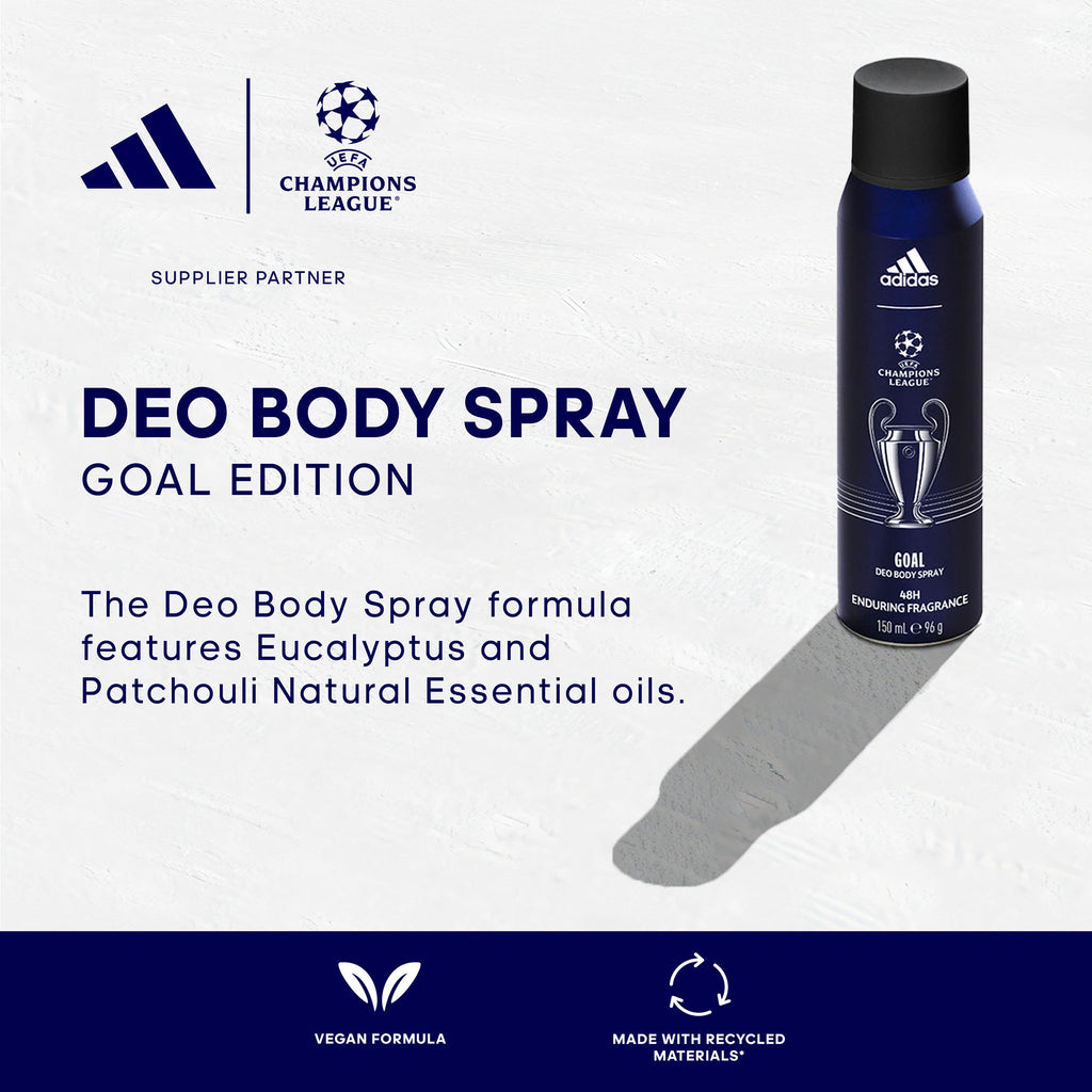 Adidas UEFA Champions League Goal Deodorant Spray 96g