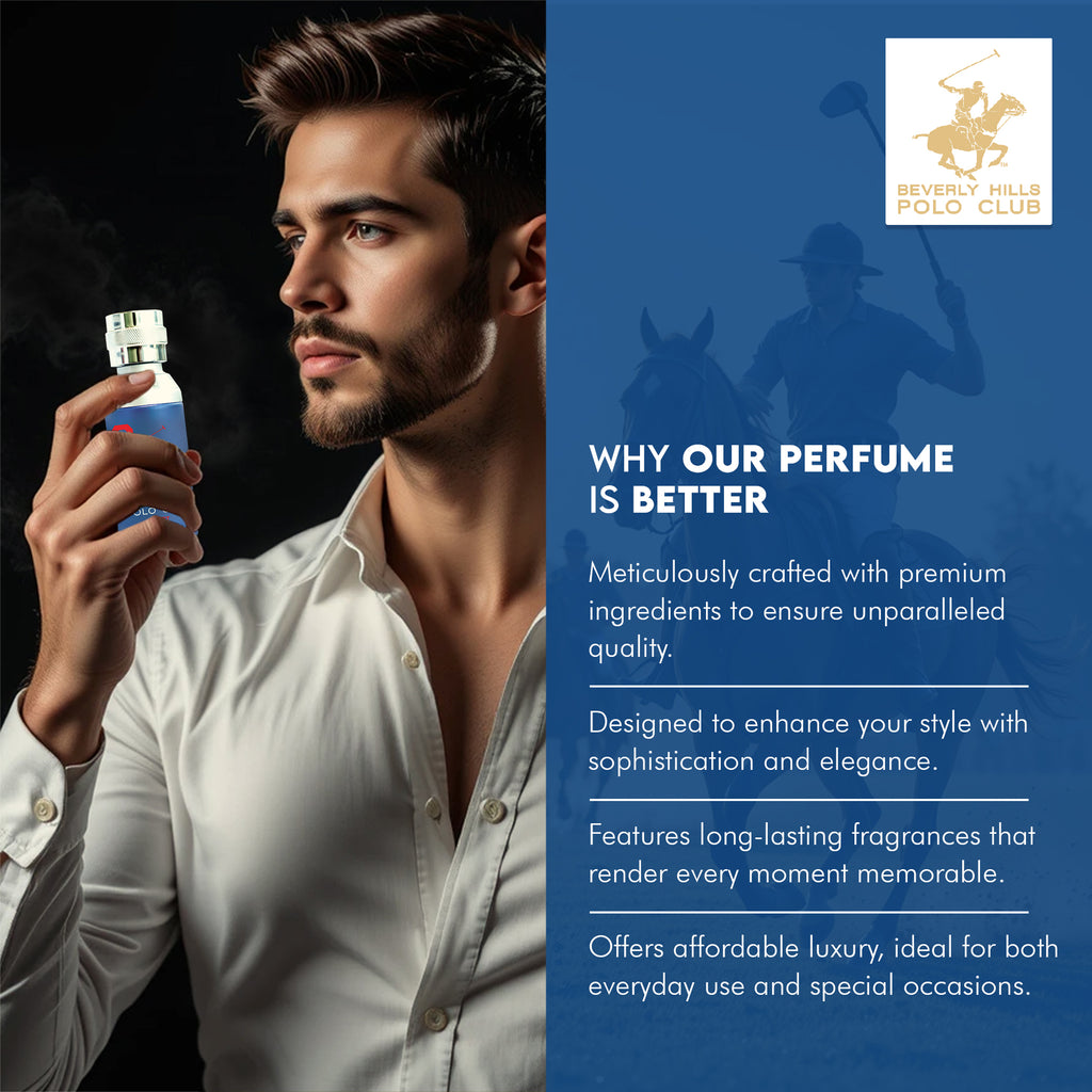 Beverly Hills Polo Club Sports No.8 Eau De Toilette For Men 50ml