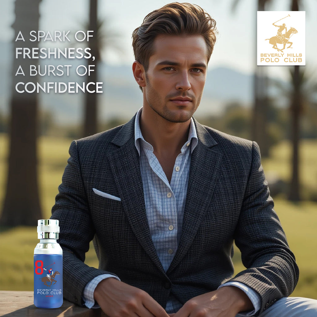Beverly Hills Polo Club Sports No.8 Eau De Toilette For Men 50ml