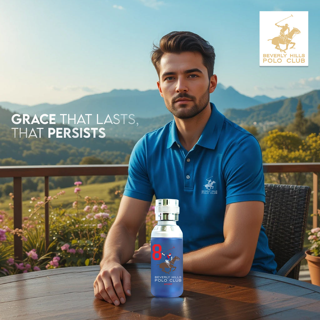 Beverly Hills Polo Club Sports No.8 Eau De Toilette For Men 50ml