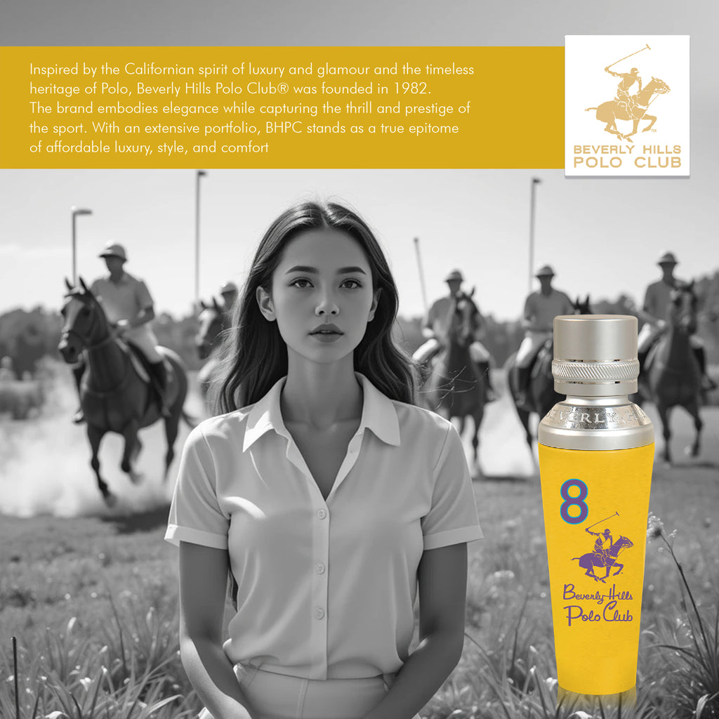 Beverly Hills Polo Club Pour Femme No.8 Eau De Parfum for Women 50ml