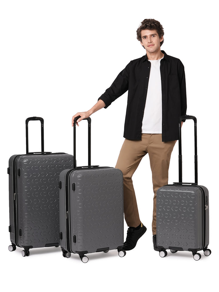 Calvin Klein Fly Control Charcaol Hard 20" Cabin Luggage