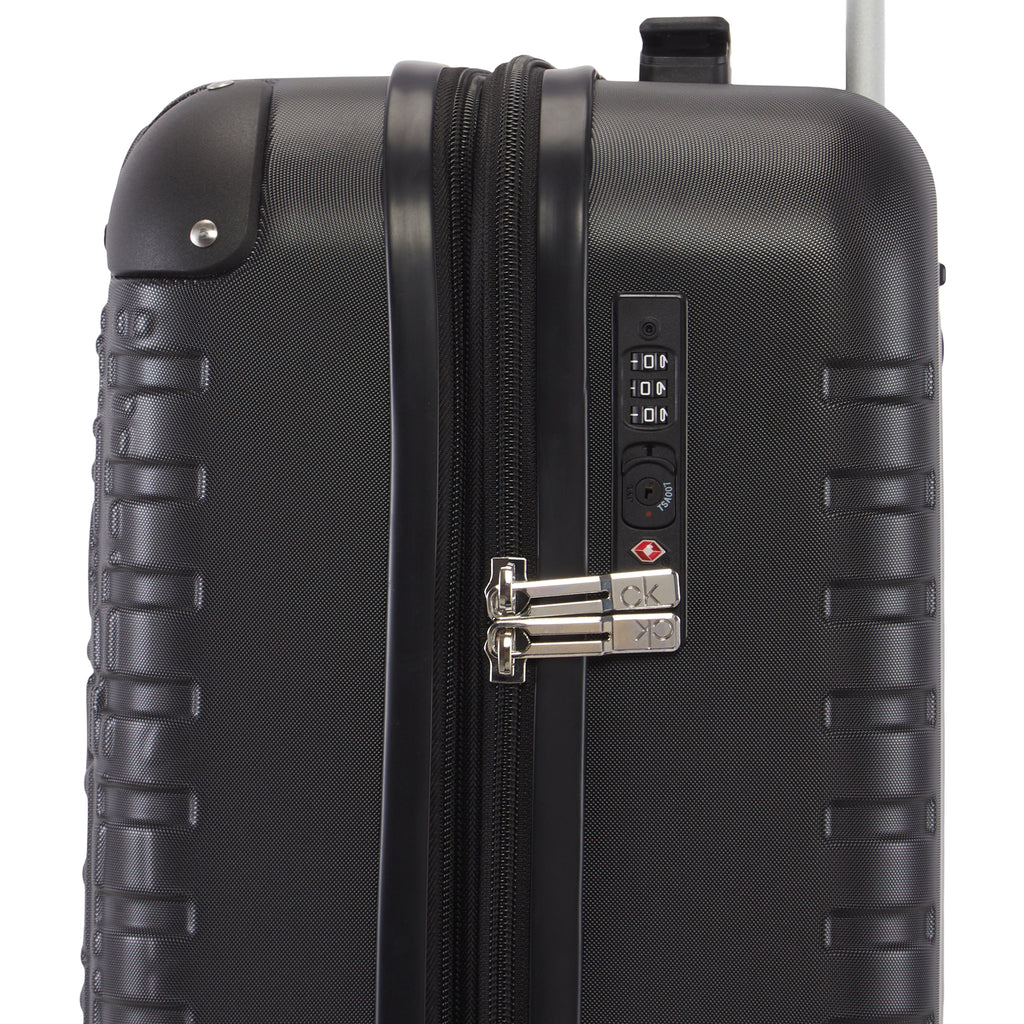 CALVIN KLEIN HYPER LUXE Range Black Hard 22" Cabin Luggage