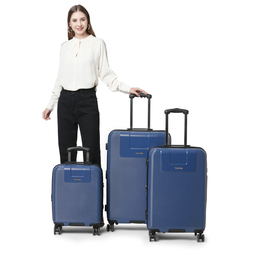 Calvin Klein AVENUE Range True Navy Hard 24" Medium Luggage