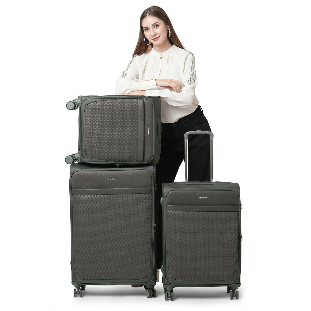 Calvin Klein CHECKI- IN Range Charcoal Soft 20" Cabin Luggage