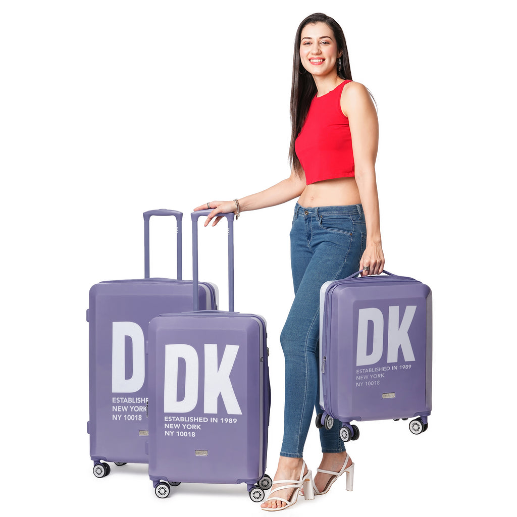 DKNY Bold Range Lavender Blue Hard 20" Cabin Luggage