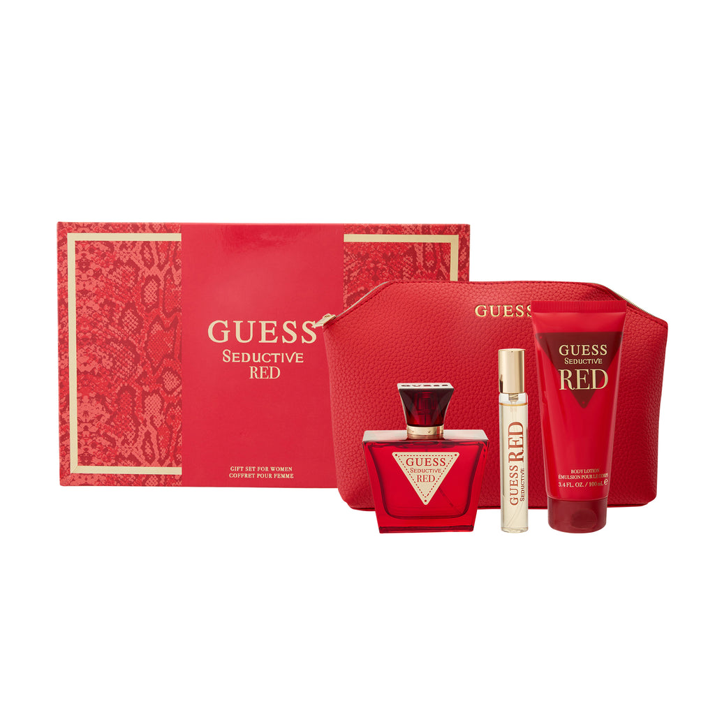 Guess Seductive Red For Women Set (Eau de Toilette 75ml + 15ml + Body Lotion 100ml + Pouch)