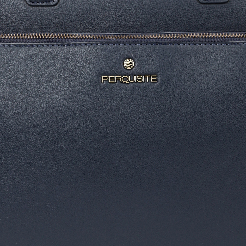 Perquisite Warren Navy Blue Laptop Briefcase