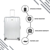 HEYS Xtrak Hard Large Silver Luggage Trolley