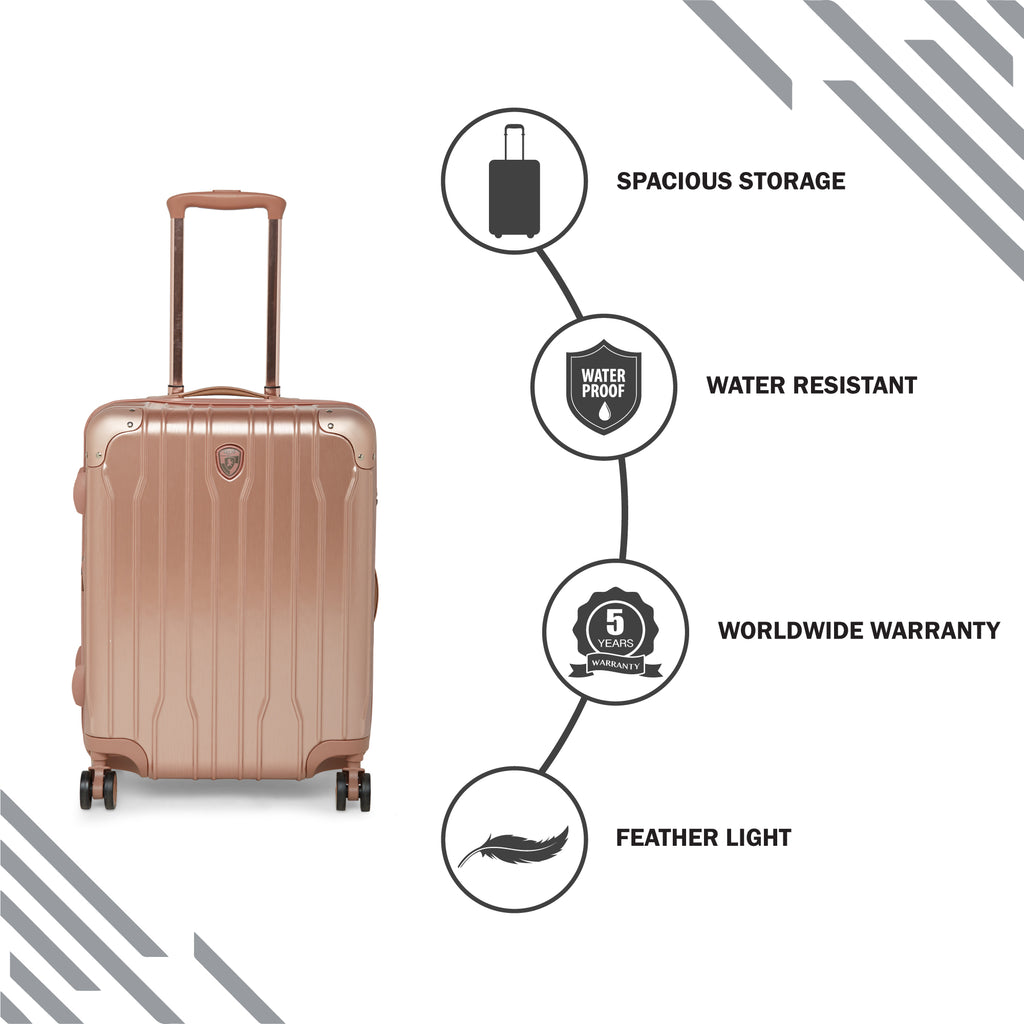 HEYS Xtrak Hard Cabin Rose Gold Luggage Trolley