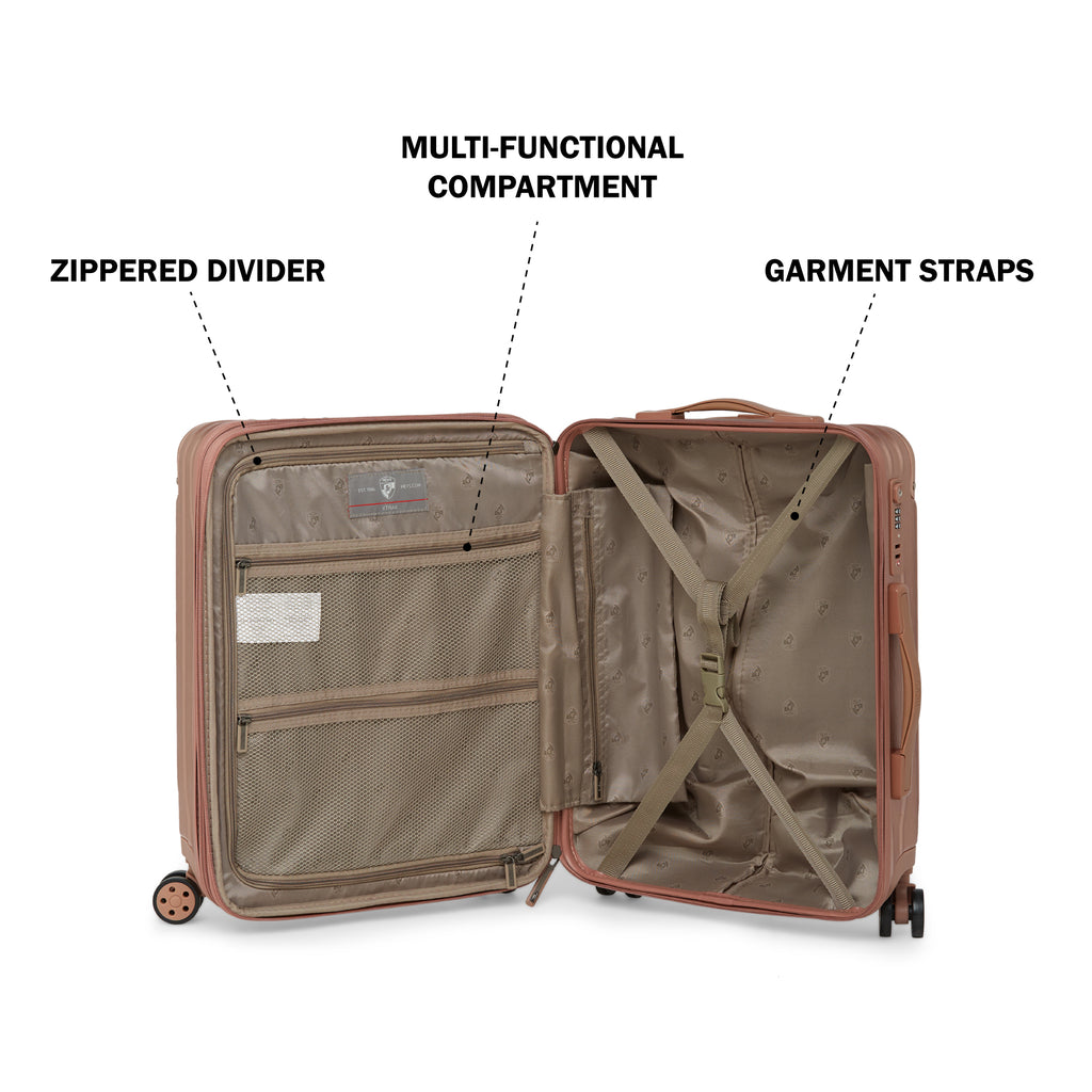 HEYS Xtrak Hard Cabin Rose Gold Luggage Trolley
