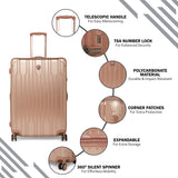HEYS Xtrak Hard Large Rose Gold Luggage Trolley