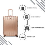 HEYS Xtrak Hard Large Rose Gold Luggage Trolley