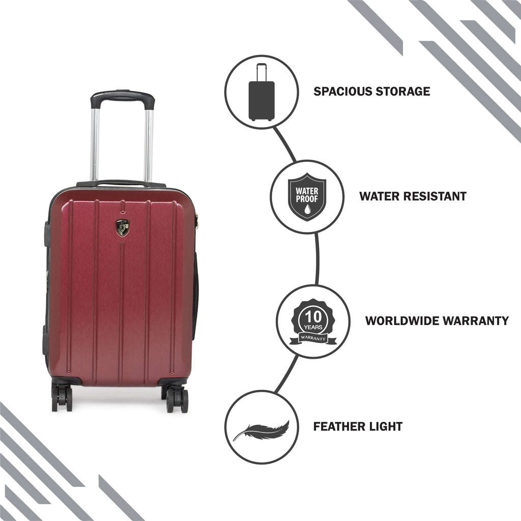 HEYS Para-Lite Hard Cabin Red Luggage Trolley