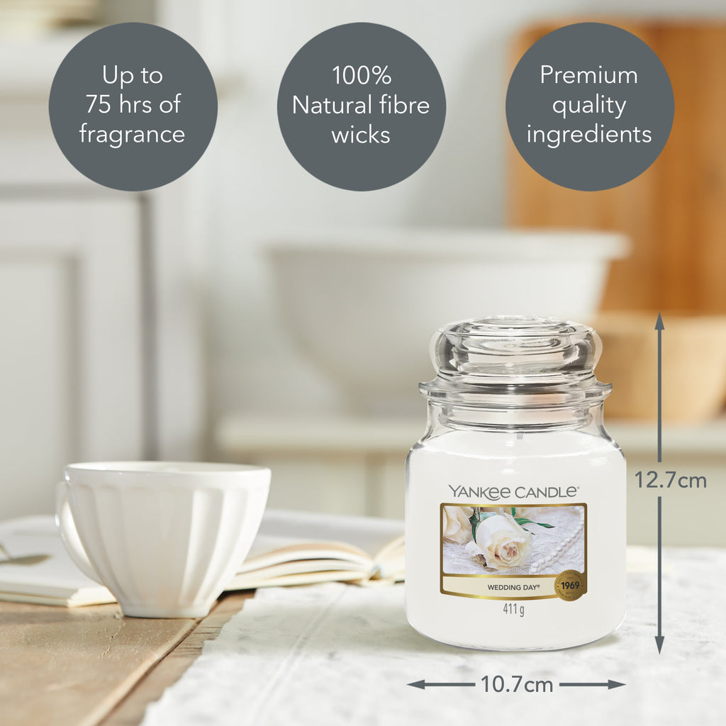 Yankee Candle Original Medium Jar Scented Candle - Wedding Day