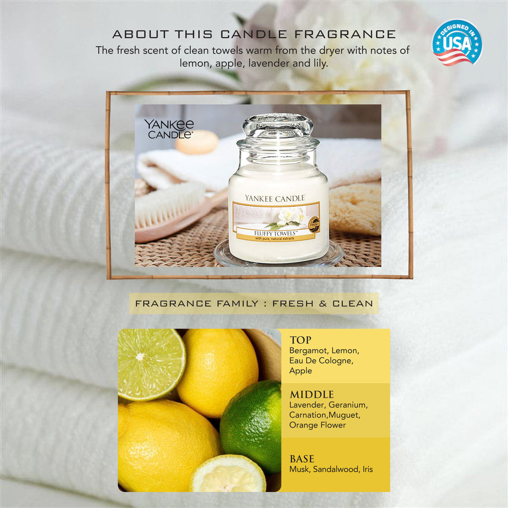 Yankee Candle Classic Small Jar Fluffy Towels Scented Candles