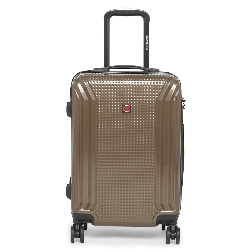 SWISSBRAND Vernier Hard Body Cabin Coffee Luggage Trolley
