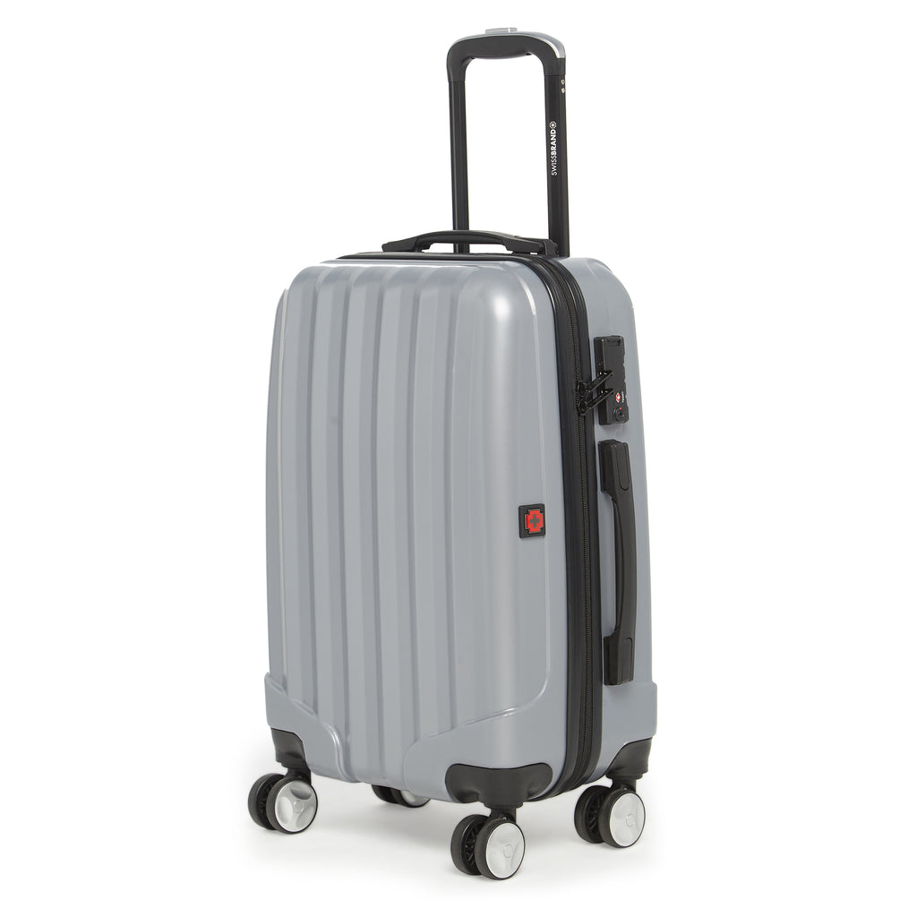 SWISSBRAND Baden Hard Body Cabin Grey Luggage Trolley