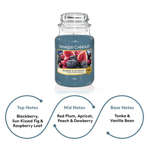 Yankee Candle Original Large Jar Scented Candle - Mulberry & Fig Delight