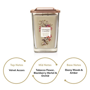Yankee Candle Elevation Large Jar Scented Candle - Velvet Woods