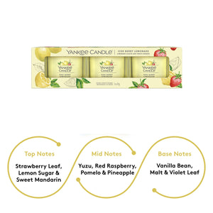 Yankee Candle 3 Pack Filled Votive Iced Berry Lemonade