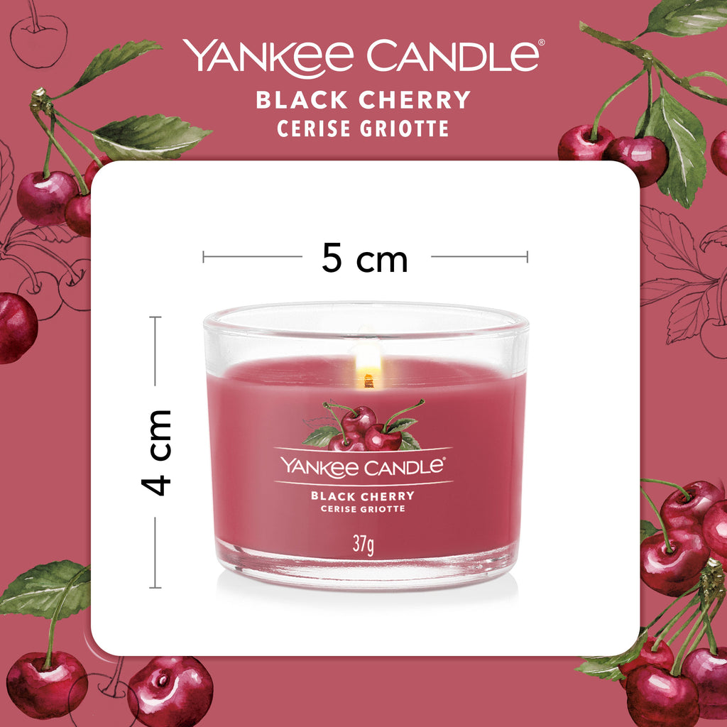 Yankee Candle Filled Votive Scented Candles - Black Cherry (Pack of 3)