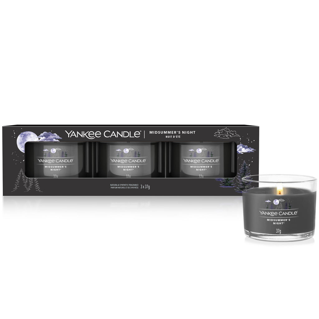 Yankee Candle Filled Votive Scented Candle- Midsummer's Night (Pack of 3)
