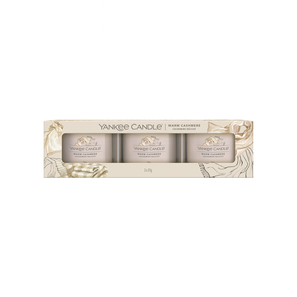 Yankee Candle Warm Cashmere Filled Votive Scented Candle (Pack of 3)