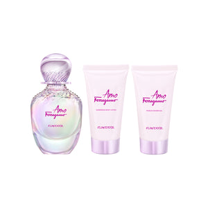 Ferragamo Amo Flowerful Set (Eau de Toilette 50ml + Shower Gel 50ml + Body Lotion 50ml)