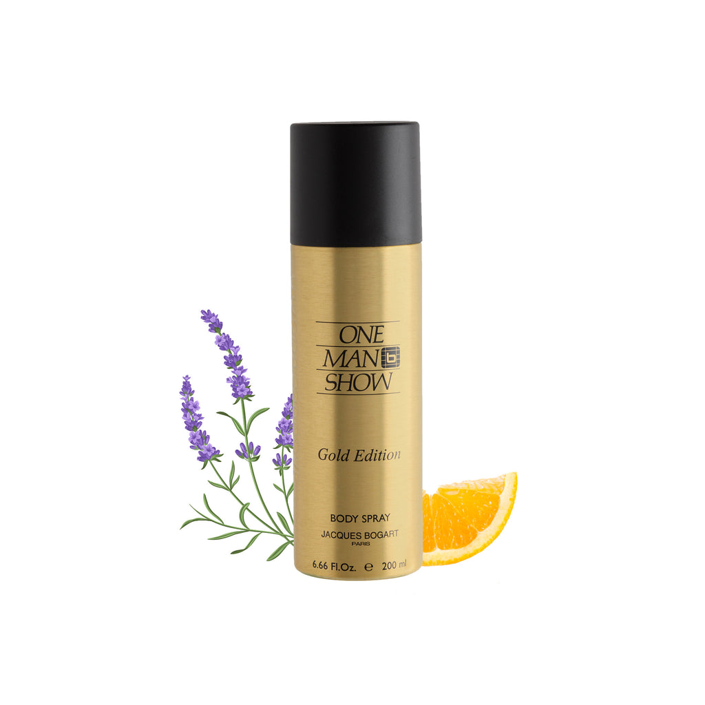 Jacques Bogart One Man Show Gold Deodorant Spray 200ml (Pack of 2)