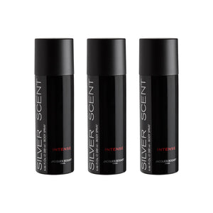 Jacques Bogart Silver Scent Intense Deodorant Spray 200ml (Pack of 3)