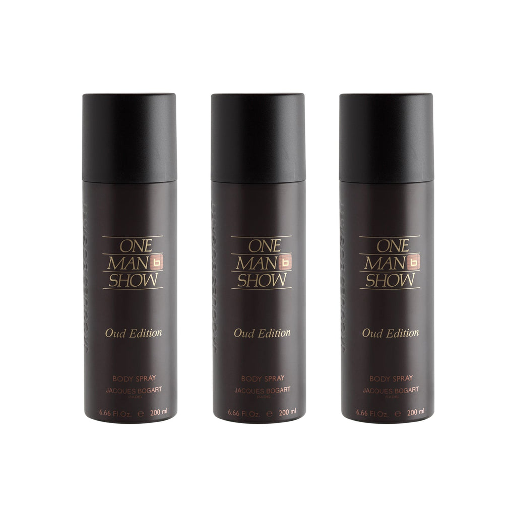 Jacques Bogart One Man Show Oud Deodorant Spray 200ml (Pack of 3)