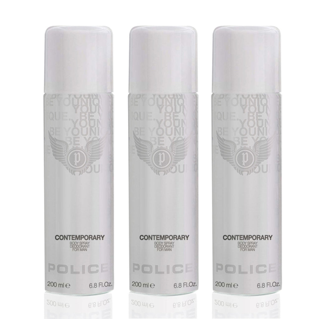 Police Contemporary Deodorant Spray 200ml (Pack of 3)