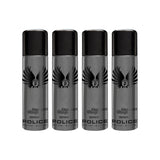 Police Wings Titanium Deodorant Spray 200ml (Pack of 4)