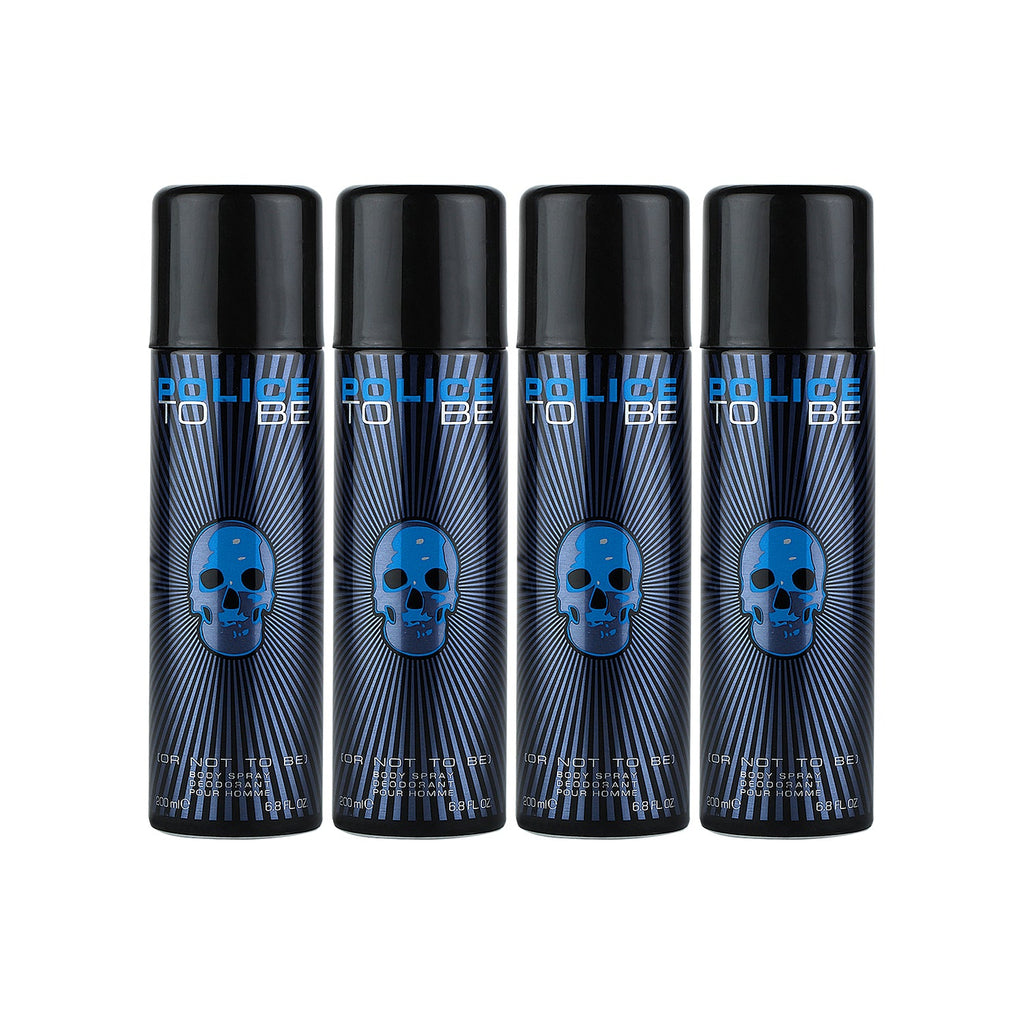 Police To Be Man Deodorant Spray 200ml (Pack of 4)