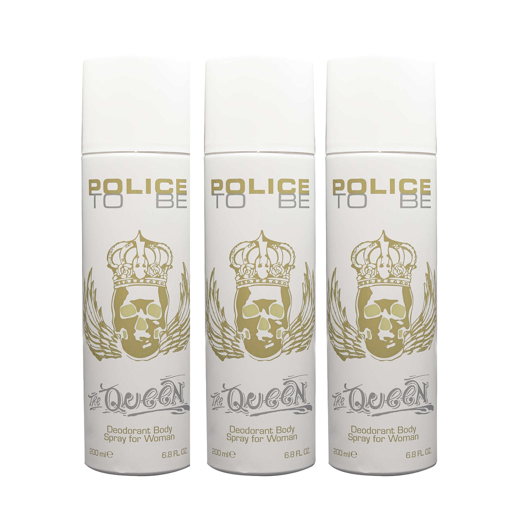 Police To Be Queen Deodorant Spray 200ml (Pack of 3)