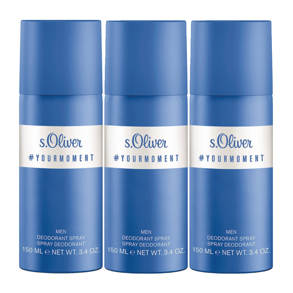 s.Oliver Your Moment Deodorant Spray 150ml (Pack of 3)