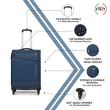 RONCATO Jazz Soft Blue Notte Luggage Trolley