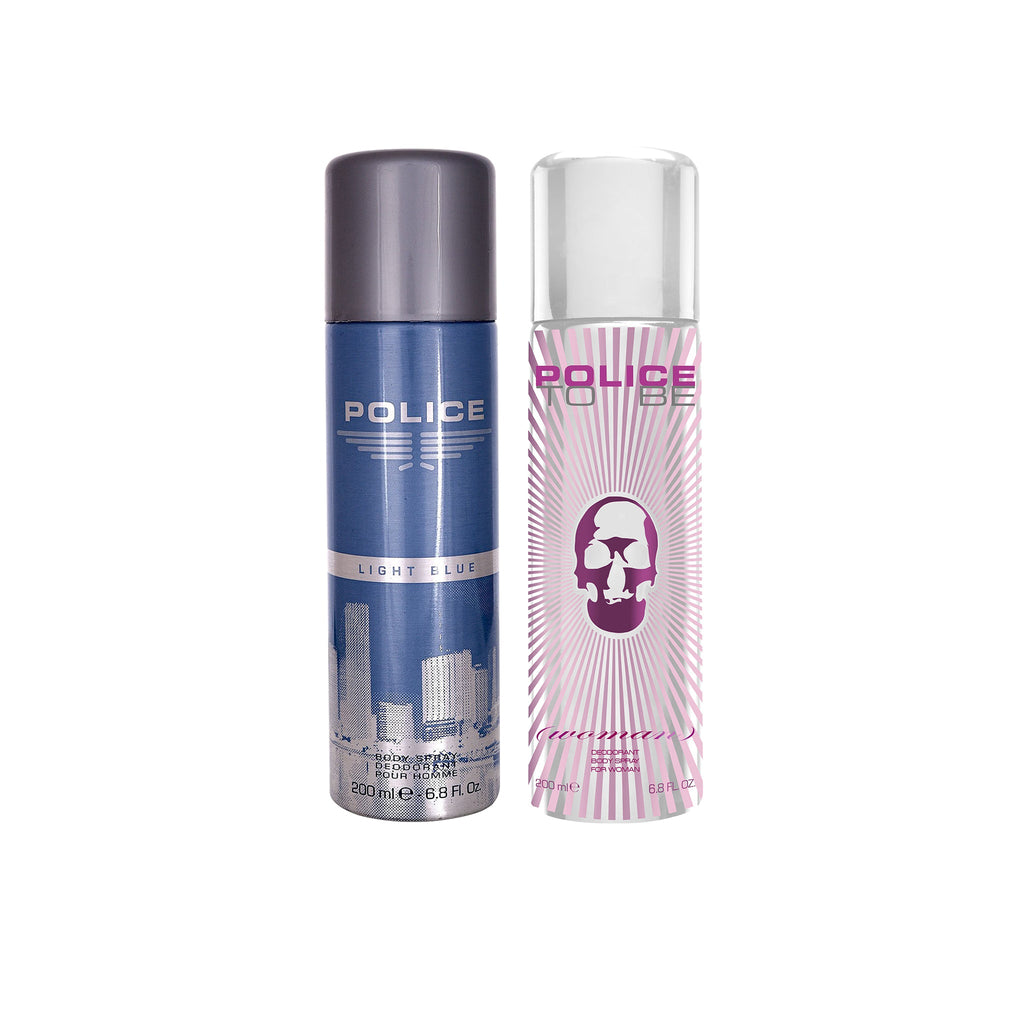 Police Light Blue + To Be Woman Deo Combo Set 400ml (Pack of 2) For Him & For Her