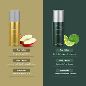 Jaguar Classic Gold + For Men Deo Combo Set 300ml (Pack of 2) For Him