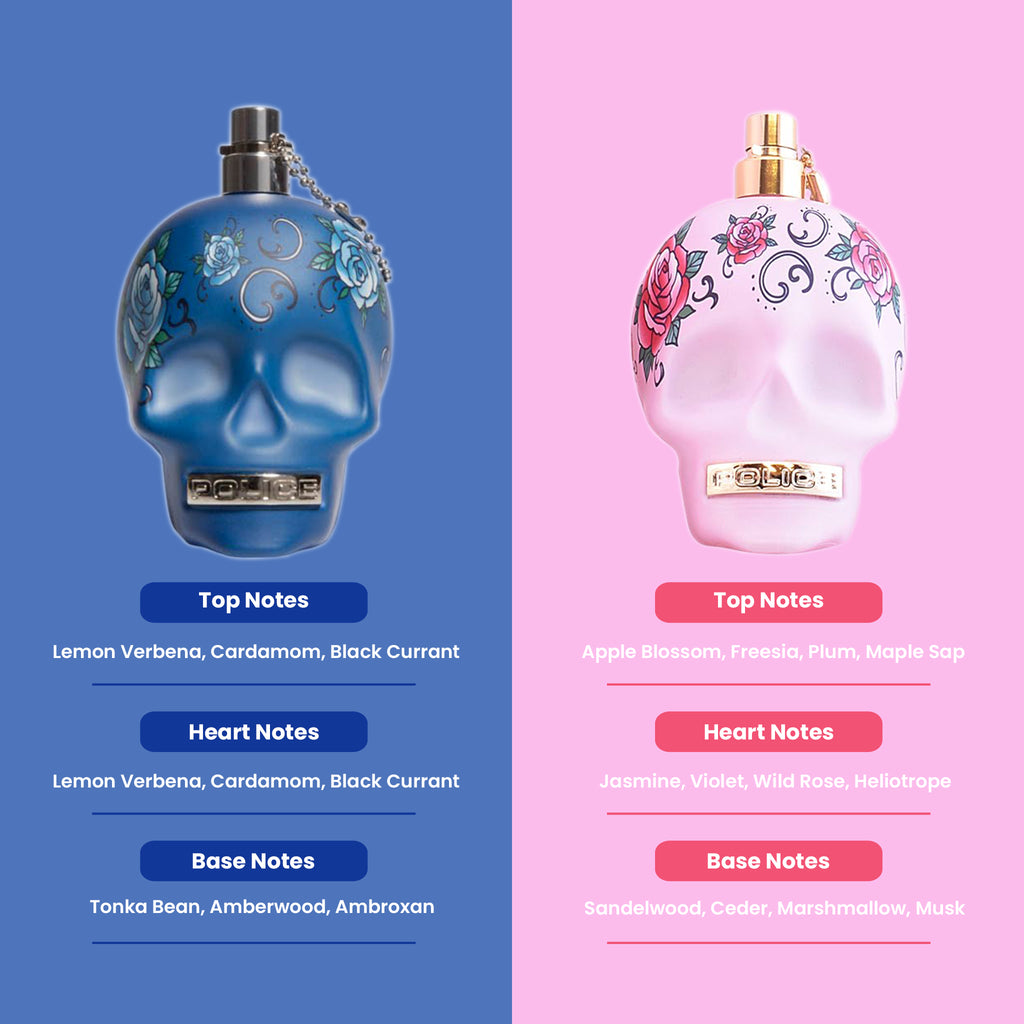 Police To Be Tattooart Men Eau de Toilette + Women Eau de Parfum 250ml Combo Set