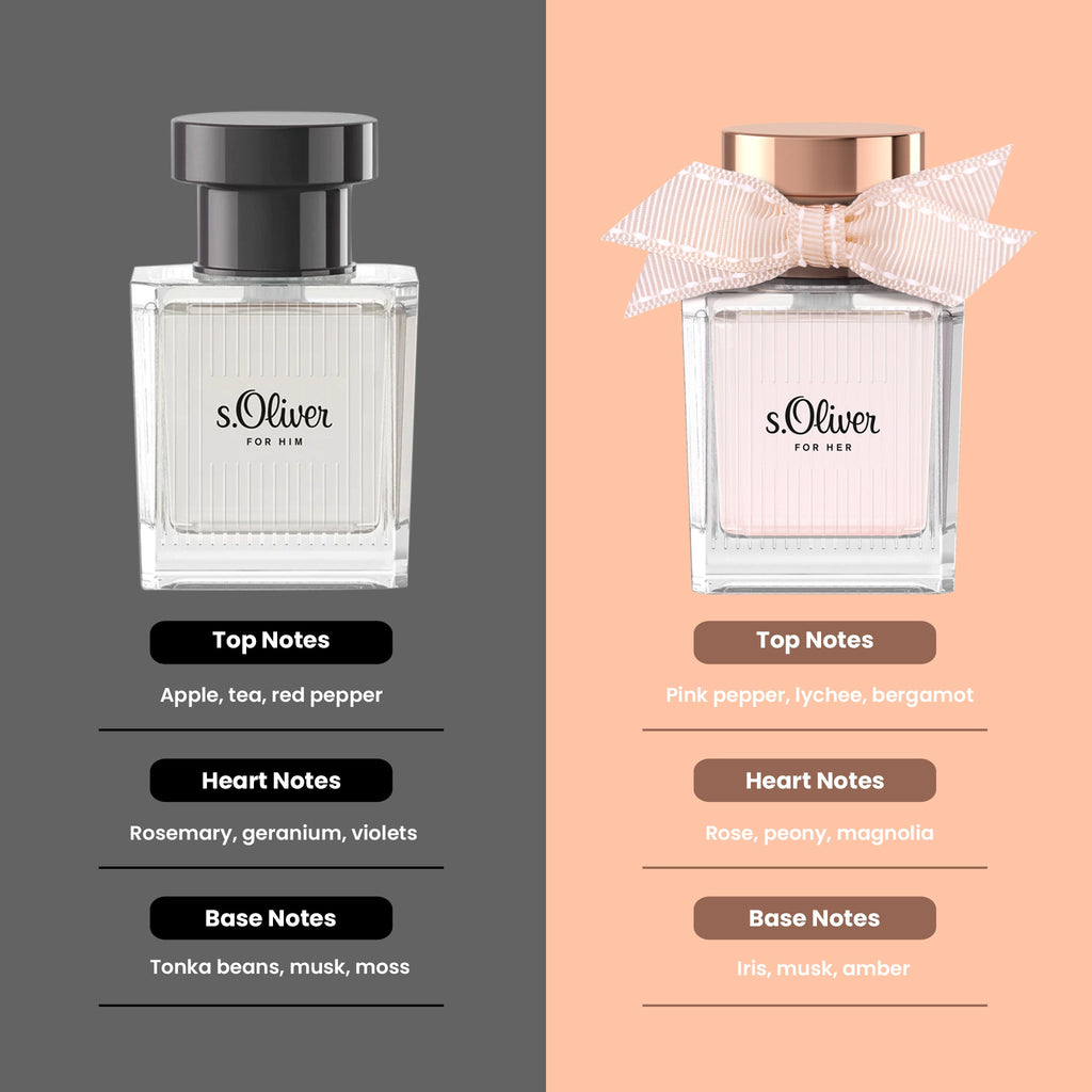 s.Oliver For Her 30ml & Him 30ml Eau de Toilette Combo Set