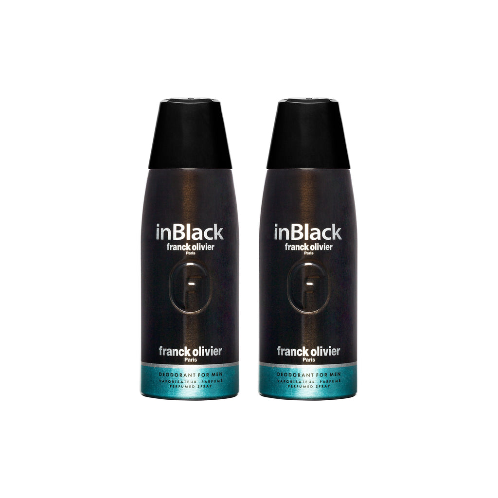 Franck Olivier In Black Deodorant Spray For Men 250ml (Pack of 2)