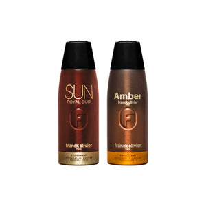 Franck Olivier Sun Royal Oud 250ml + Amber 250ml Deo Combo Set For Men