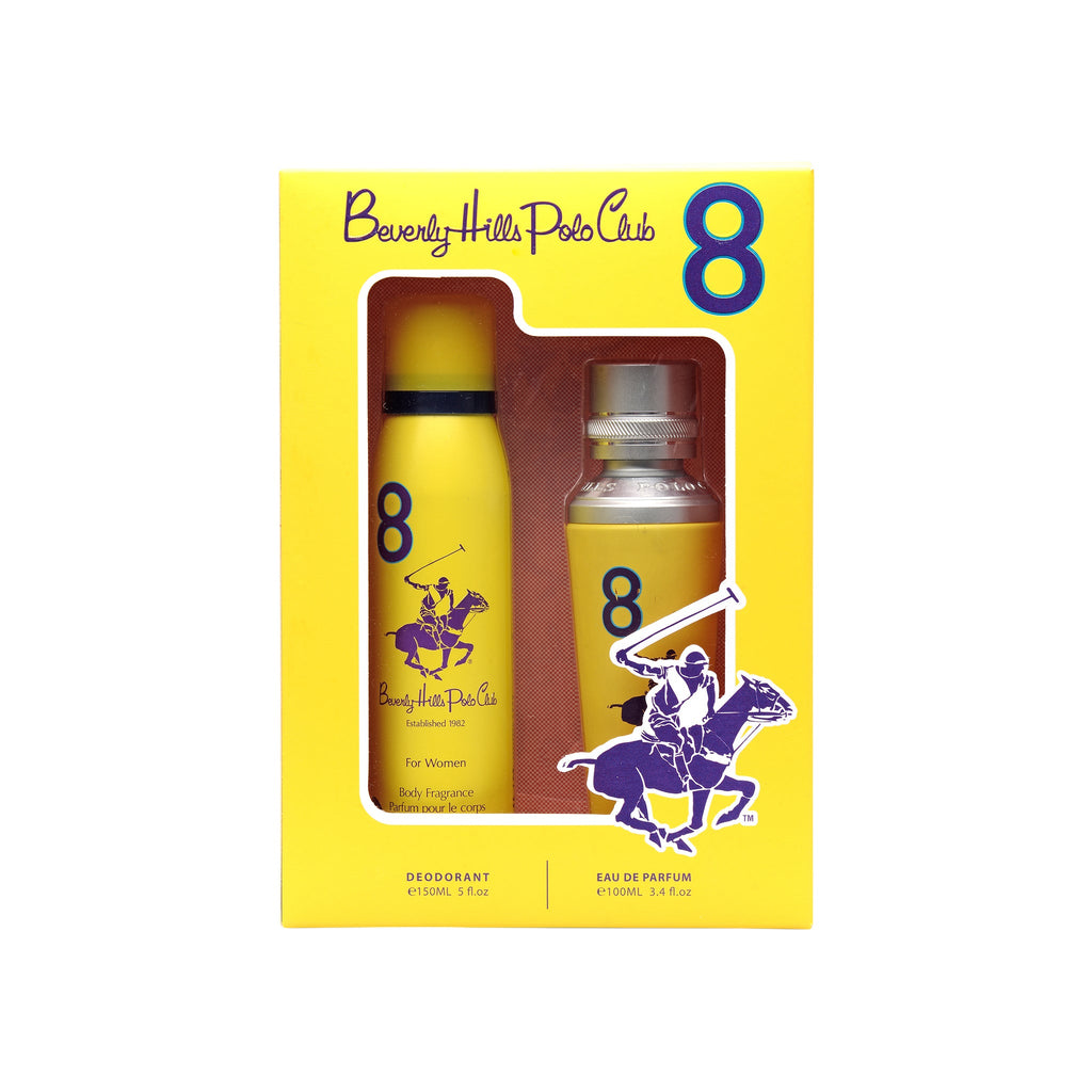 Beverly Hills Polo Club No.8 Gift Set for Women EAU DE PARFUM 100ml + Deodorant 150ml