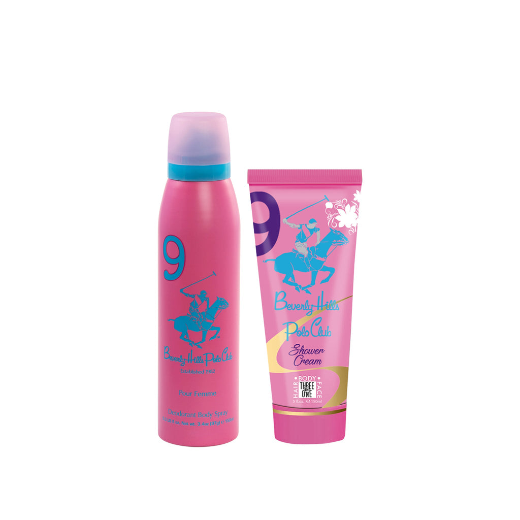 Beverly Hills Polo Club Gift Set No.9 (Women's)
Body Mist 150ml  + Shower Cream  150ml