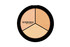 Deborah Milano Trio Highlighter Palette (Pearly Beige / Gold Amber / Sparkling Rose)