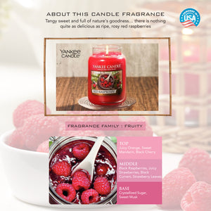 Yankee Candle Classic  Jar Red Raspberry Scented Candles - Pack of 2