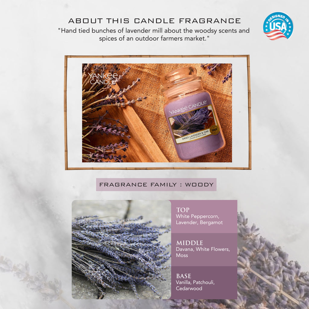Yankee Candle Classic Jar Scented Candles - Pack of 2 - Coconut Splash and Dried Lavender